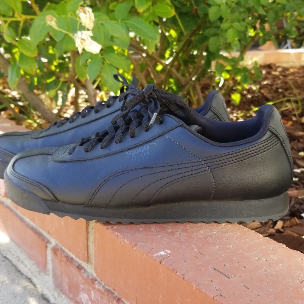 Ladies Black Synthetic Leather Puma Roma